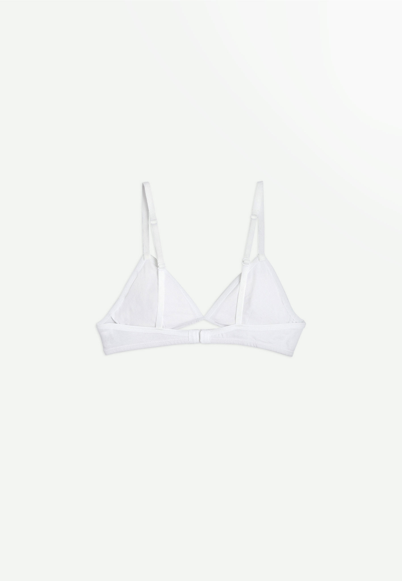 Soutien-gorge souple avec mousse amovible blanc Pépita