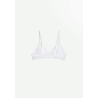 Soutien-gorge souple avec mousse amovible blanc Pépita