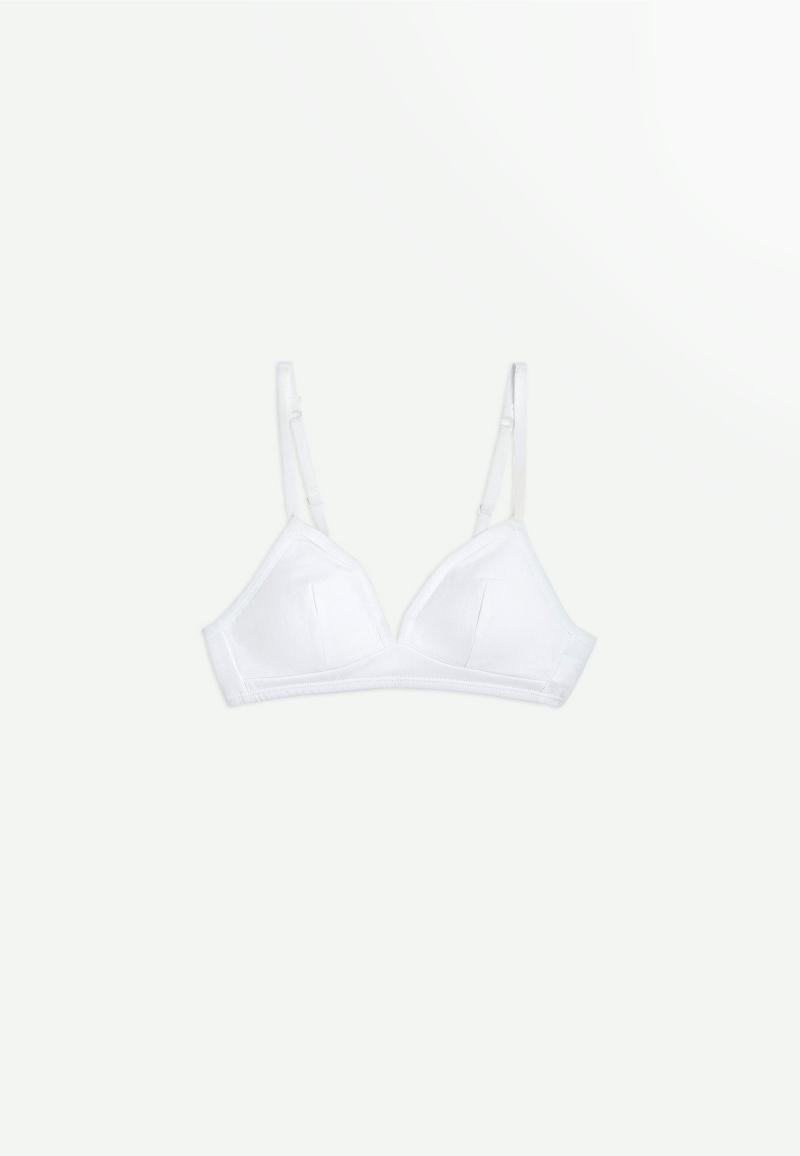 Soutien-gorge souple avec mousse amovible blanc Pépita