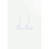 Soutien-gorge souple avec mousse amovible blanc Pépita