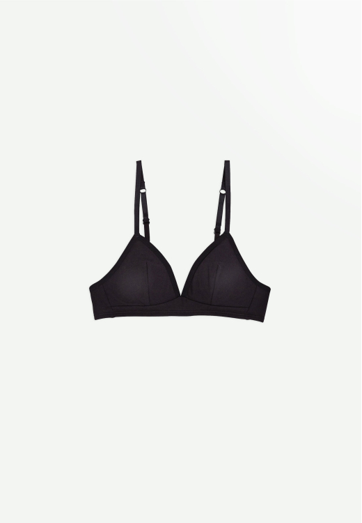 Soutien-gorge souple avec mousse amovible noir Pépita