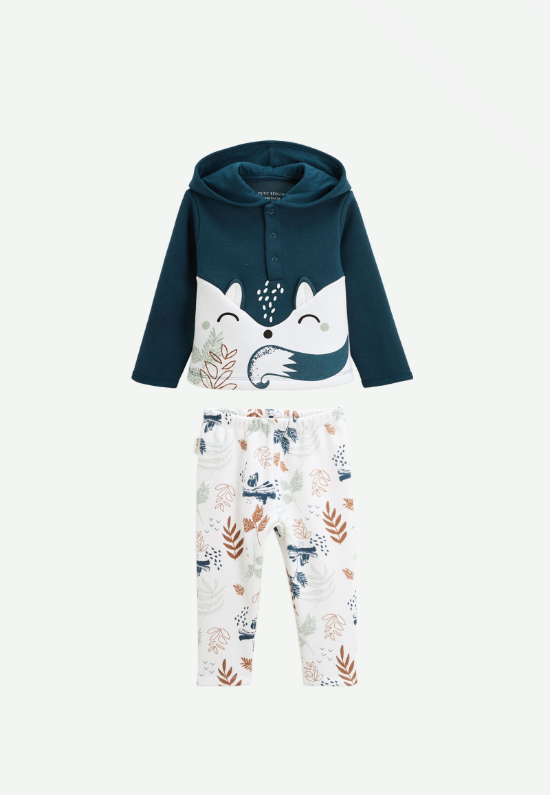 Ensemble bébé sweat-shirt et pantalon en molleton Bivouac