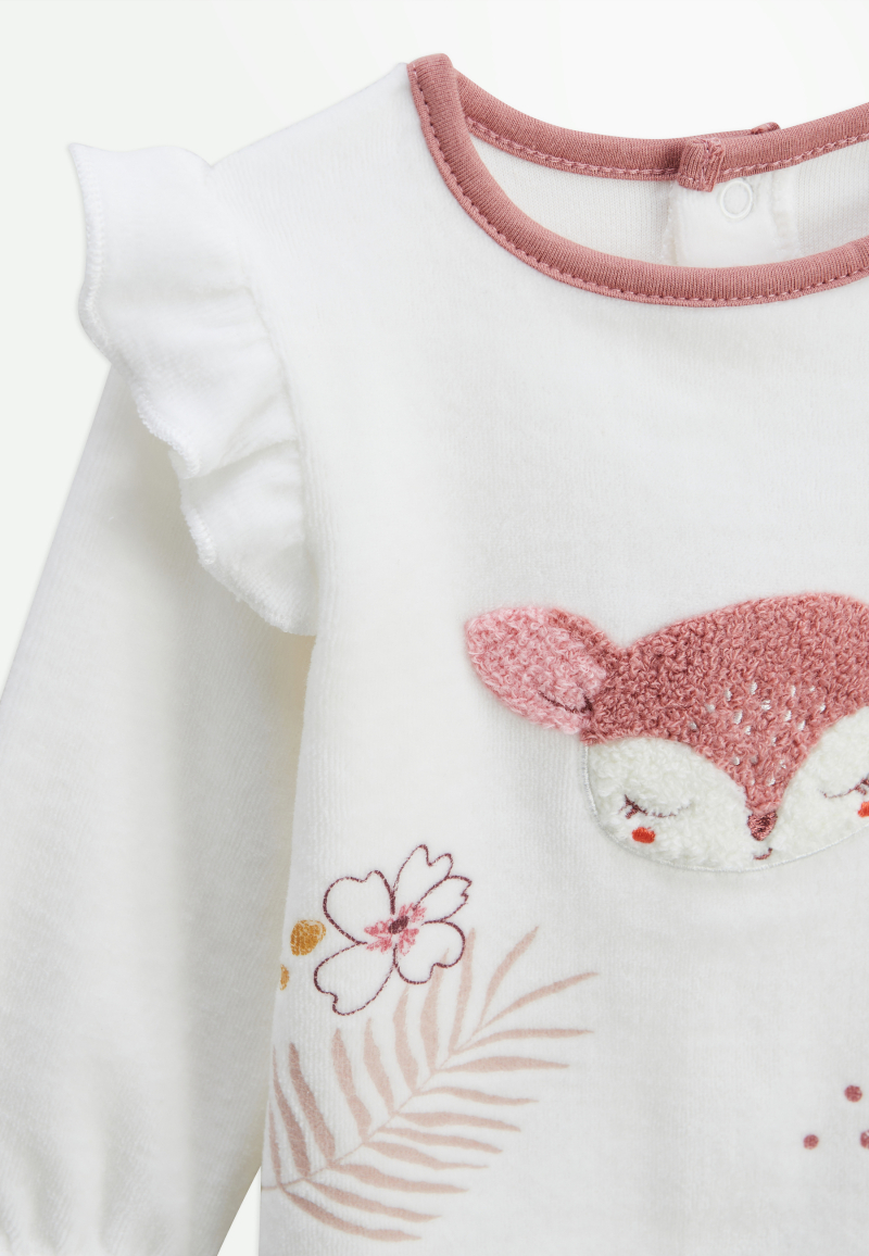 Ensemble bébé sweat et pantalon en velours Oona