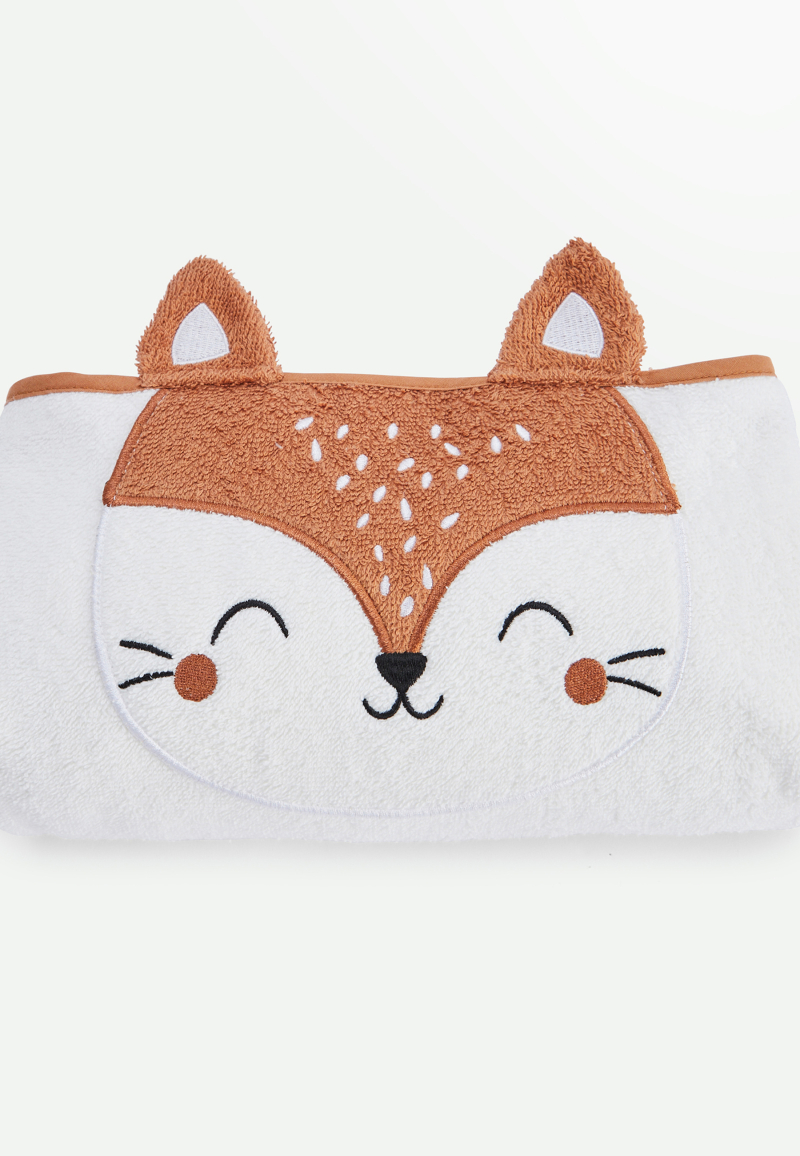 Serviette de bain bébé écru Merlin