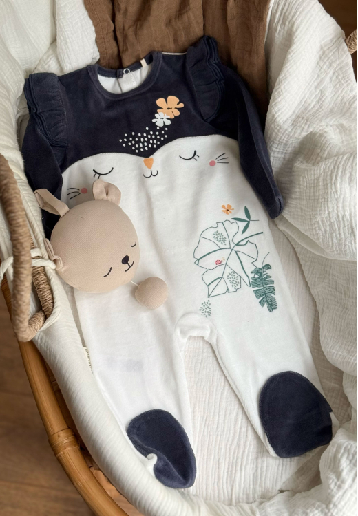 Pyjama bébé en velours Holamuchacha