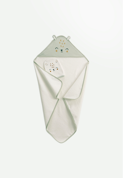 Cape et gant de bain bébé Mon Petit Chou du Pérou