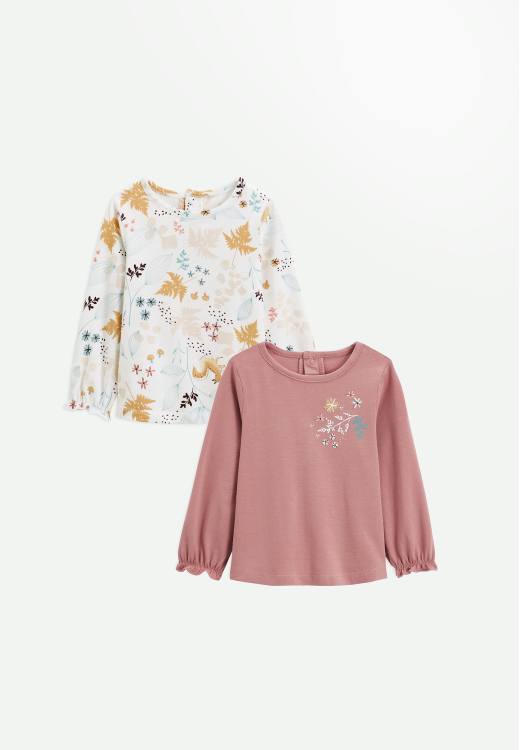 Lot de 2 t-shirts enfant manches longues Bloom