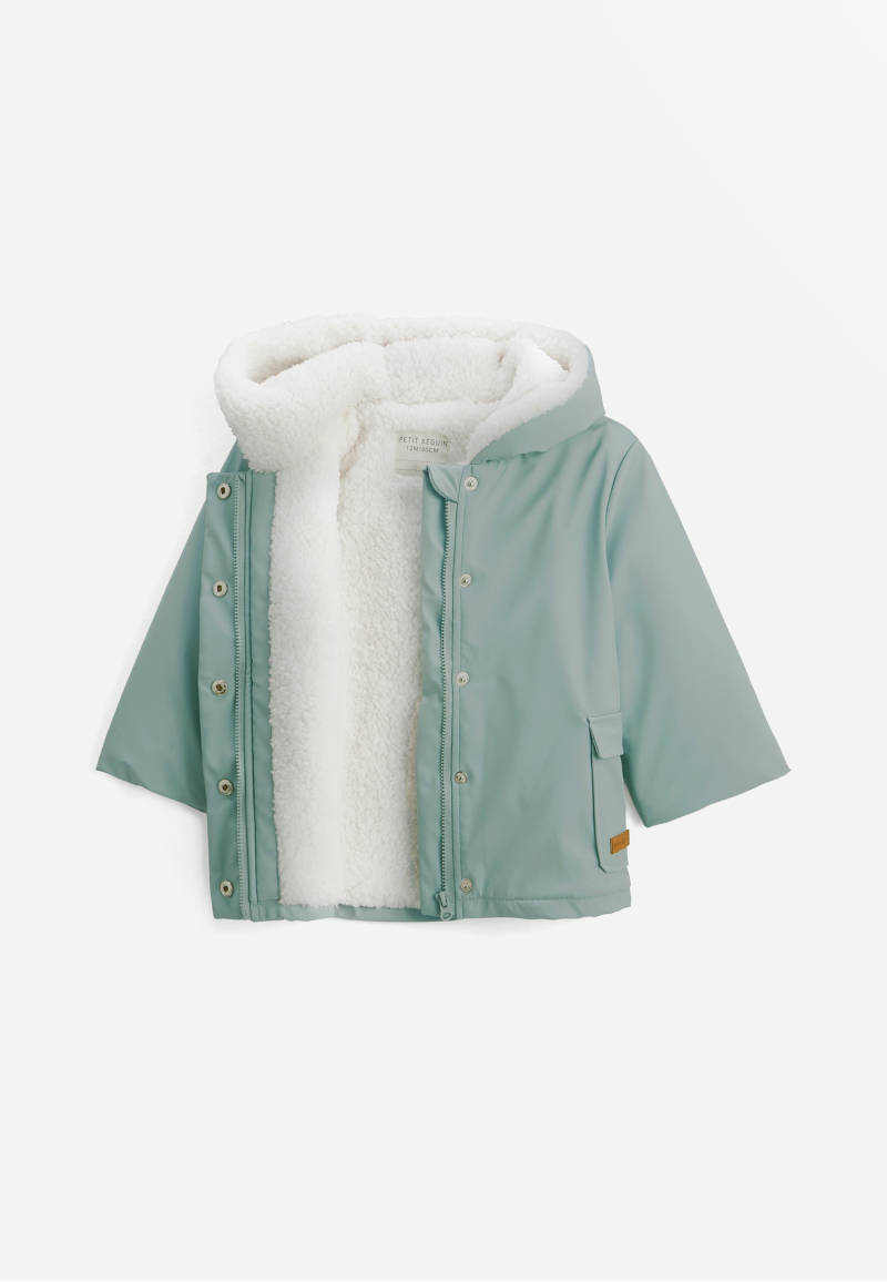 Manteau enfant imperméable doublé sherpa Holamuchacha