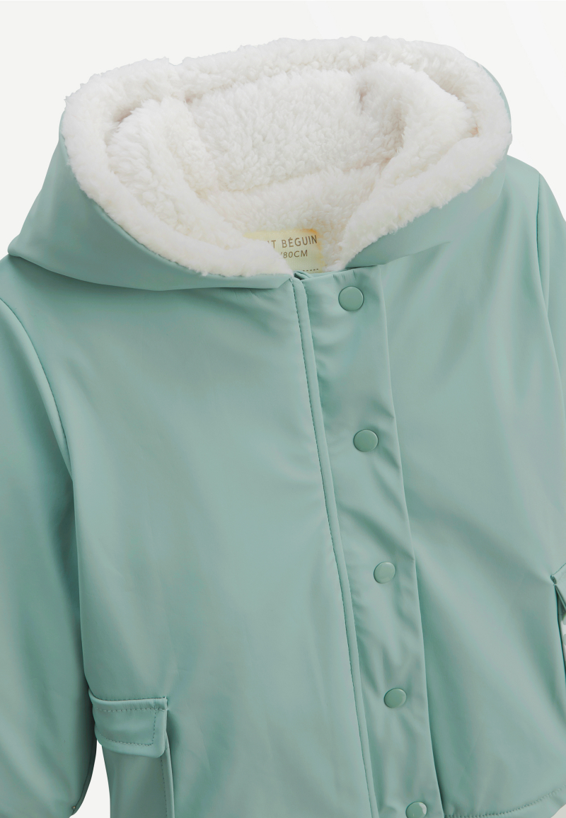 Manteau enfant imperméable doublé sherpa Holamuchacha